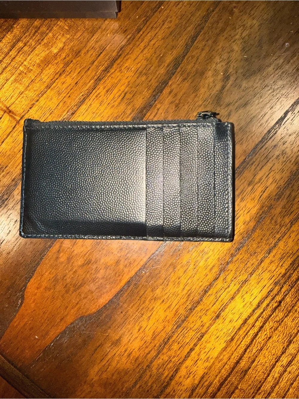 Saint Laurent Black Quilted Caviar Leather Card Case with YSL Logo - Picture 3 of 5